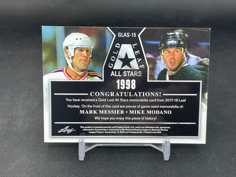 2018 GOLD LEAF ALLSTARS - M. MESSIER / M. MODANO - #GLAS-15 - #'D/2 - DUAL RELIC