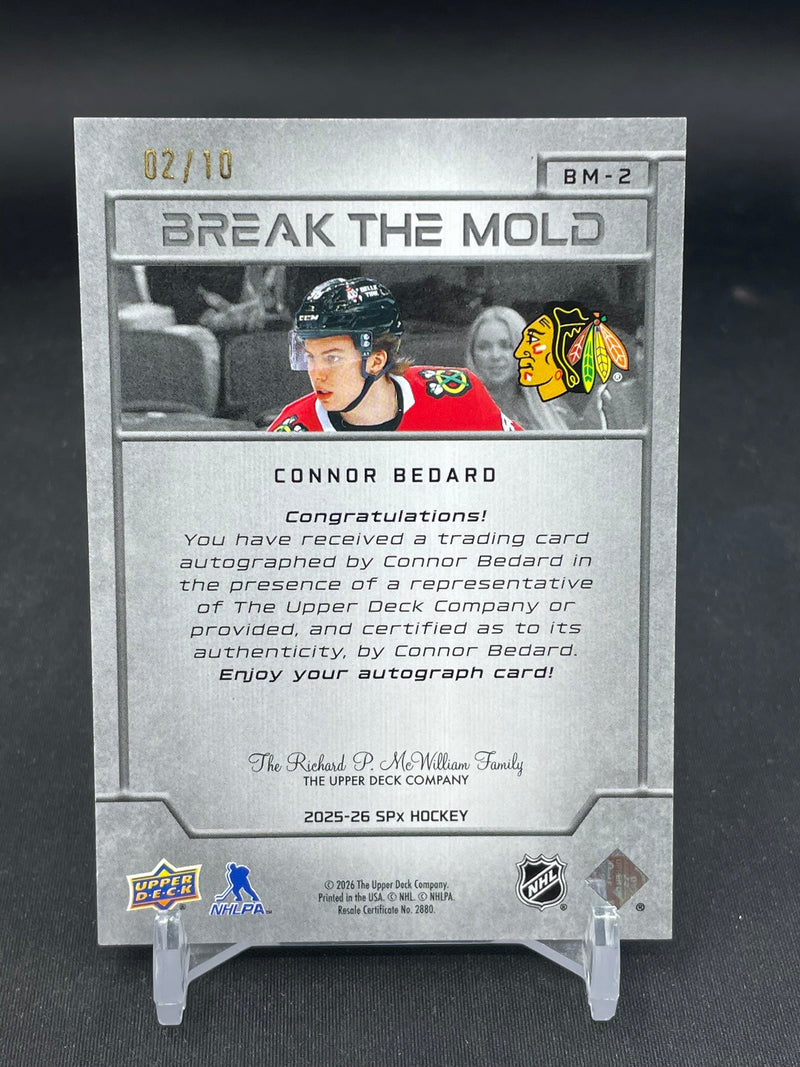 2025 UPPER DECK SPX - BREAK THE MOLD - C. BEDARD - #BM-2 - #'D/10 - AUTOGRAPH