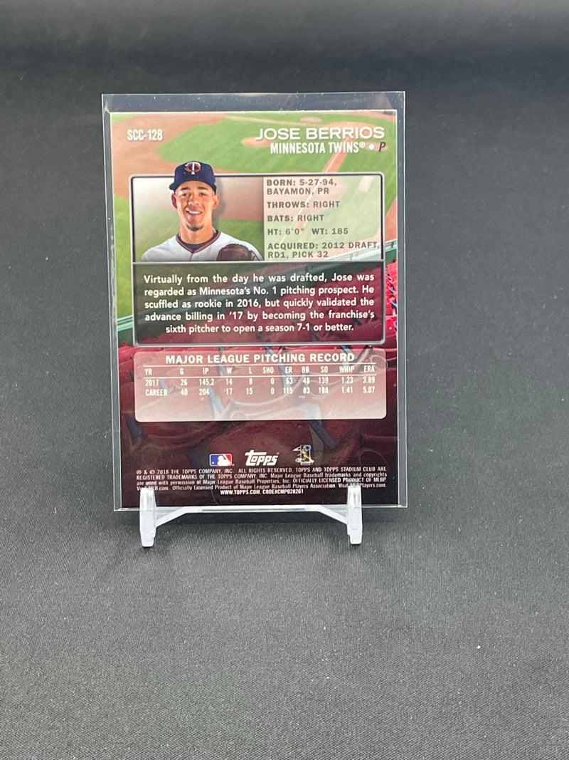 2018 TOPPS STADIUM CLUB CHROME - J. BERRIOS -