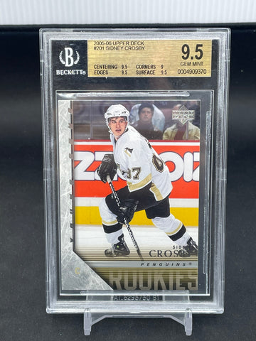2005 UPPER DECK SERIES ONE - YOUNG GUNS - S. CROSBY - #201 - BGS 9.5 - RC