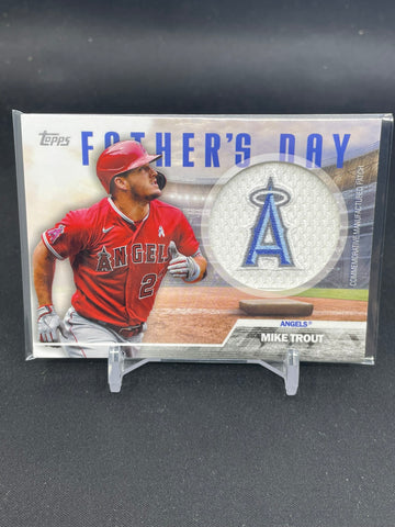 2023 TOPPS SERIES TWO - FATHER'S DAY COMMEMORATIVE TEAM PATCH CARD - M. TROUT - #FD-MT - RELIC