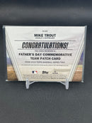 2023 TOPPS SERIES TWO - FATHER'S DAY COMMEMORATIVE TEAM PATCH CARD - M. TROUT -
