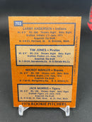 1978 TOPPS - ROOKIE PITCHES - L. ANDERSEN / T. JONES / M. MAHLER / J. MORRIS -