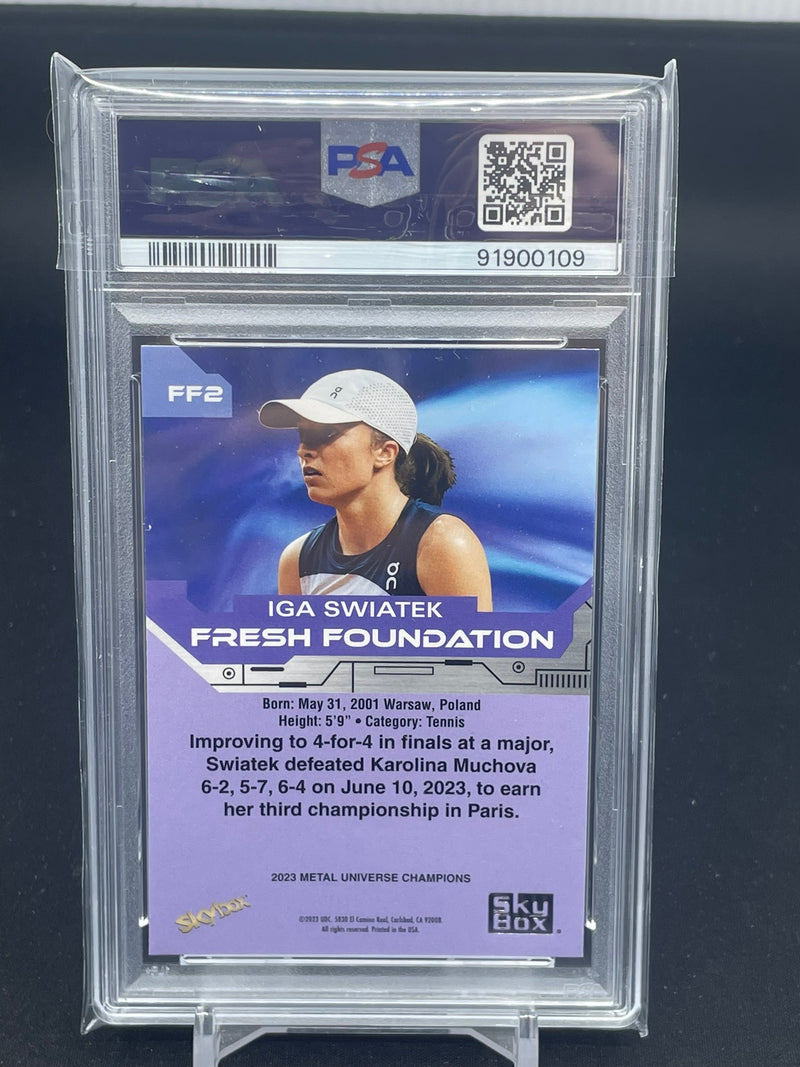 2023 UPPER DECK SKYBOX METAL UNIVERSE CHAMPIONS - FRESH FOUNDATION AQUA - I. SWIATEK -