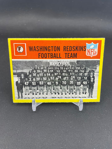 1967 PHILADELPHIA GUM FOOTBALL SET - WASHINGTON RED SKINS TEAM CARD - #181