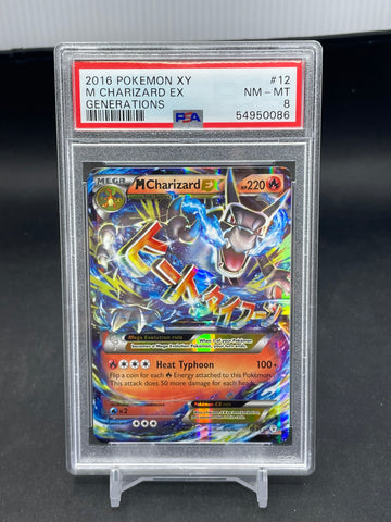 POKEMON - GENERATIONS - M CHARIZARD EX - #12 - PSA 8