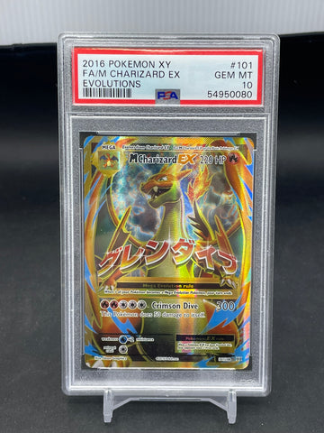 POKEMON - EVOLUTIONS - M CHARIZARD EX - FULL ART - #101 - PSA 10