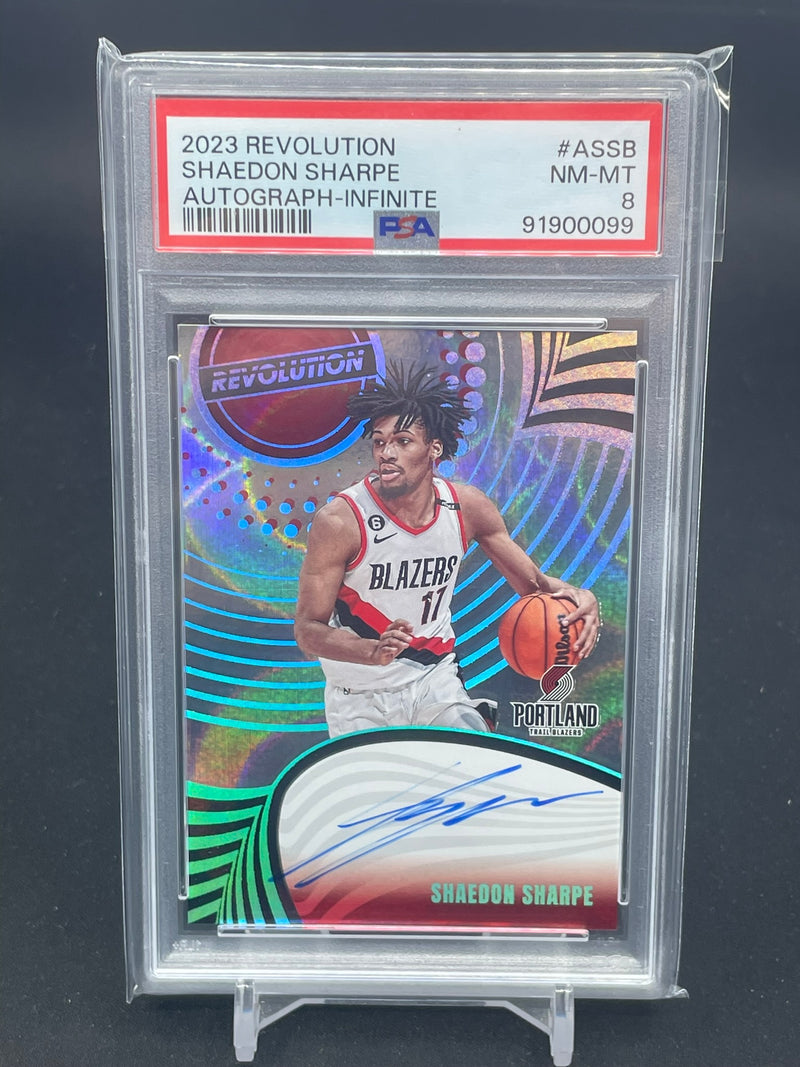 2023 PANINI REVOLUTION - AUTOGRAPH-INFINITE - S. SHARPE - #ASSB - #'D/25 - AUTOGRAPH - PSA 8