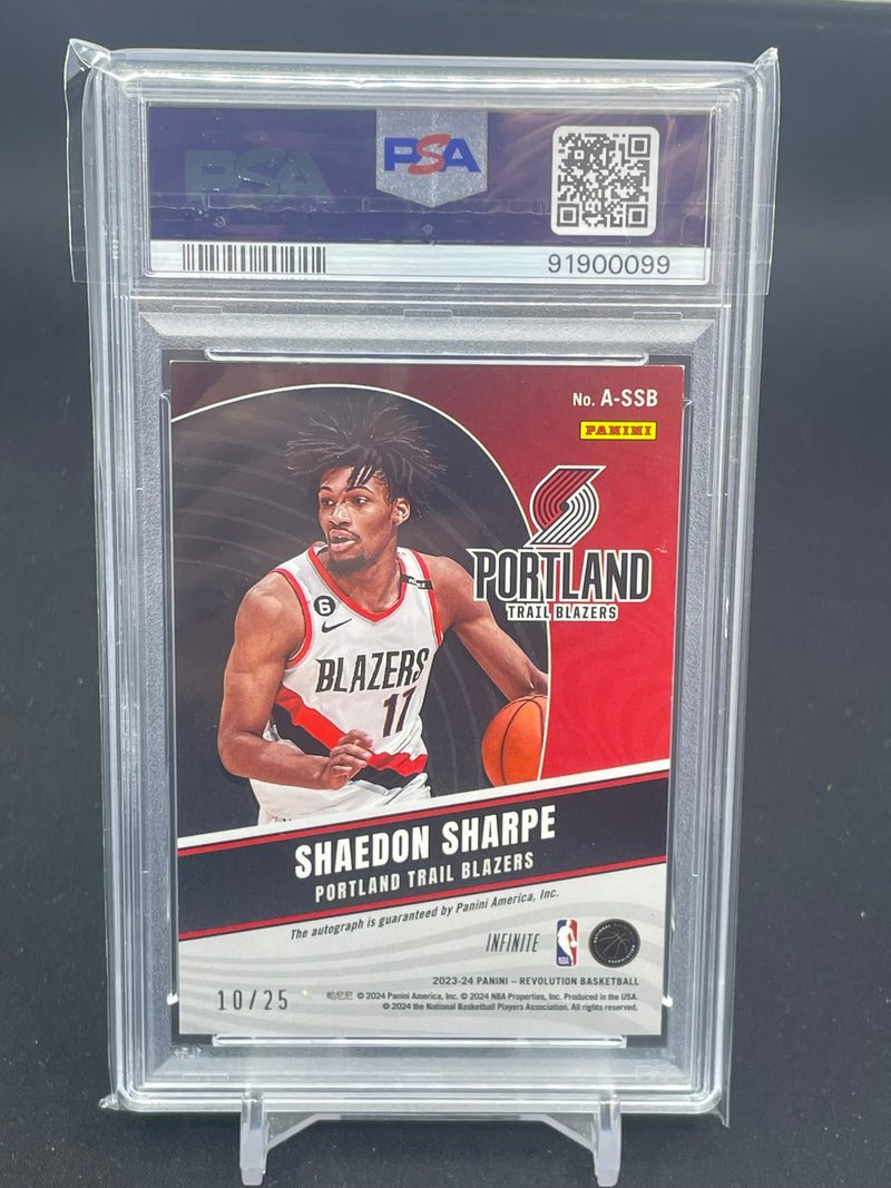 2023 PANINI REVOLUTION - AUTOGRAPH-INFINITE - S. SHARPE - #ASSB - #'D/25 - AUTOGRAPH - PSA 8