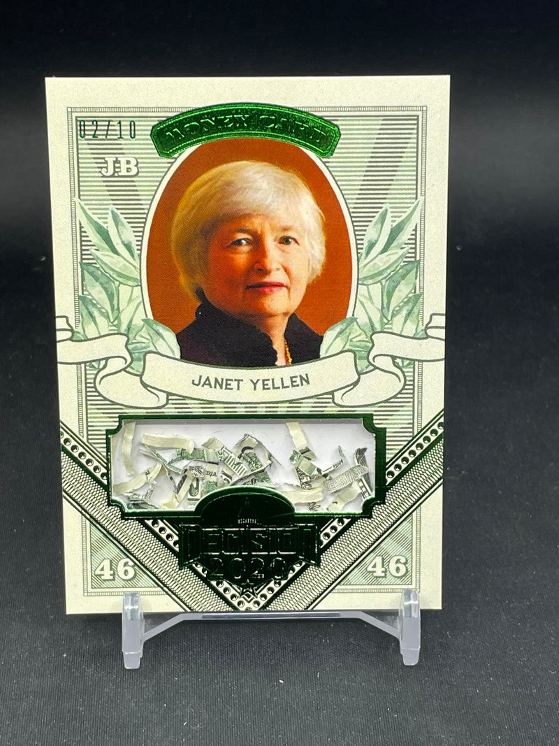 2020 DECISION - MONEY CARD - JANET YELLEN - #MO-65 - #'D/10 - MONEY RELIC