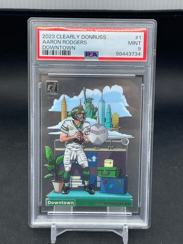 2023 PANINI CLEARLY DONRUSS - DOWNTOWN - A. RODGERS - #1 - PSA 9