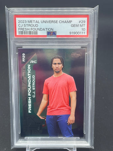 2023 UPPER DECK SKYBOX METAL UNIVERSE CHAMPIONS - FRESH FOUNDATION - C. STROUD - #FF29 - PSA 10