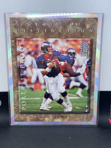 1997 DONRUSS STUDIO - PORTRAIT PROOF - CLASS OF DISTINCTION JUMBO (8X10) - J. ELWAY - #29