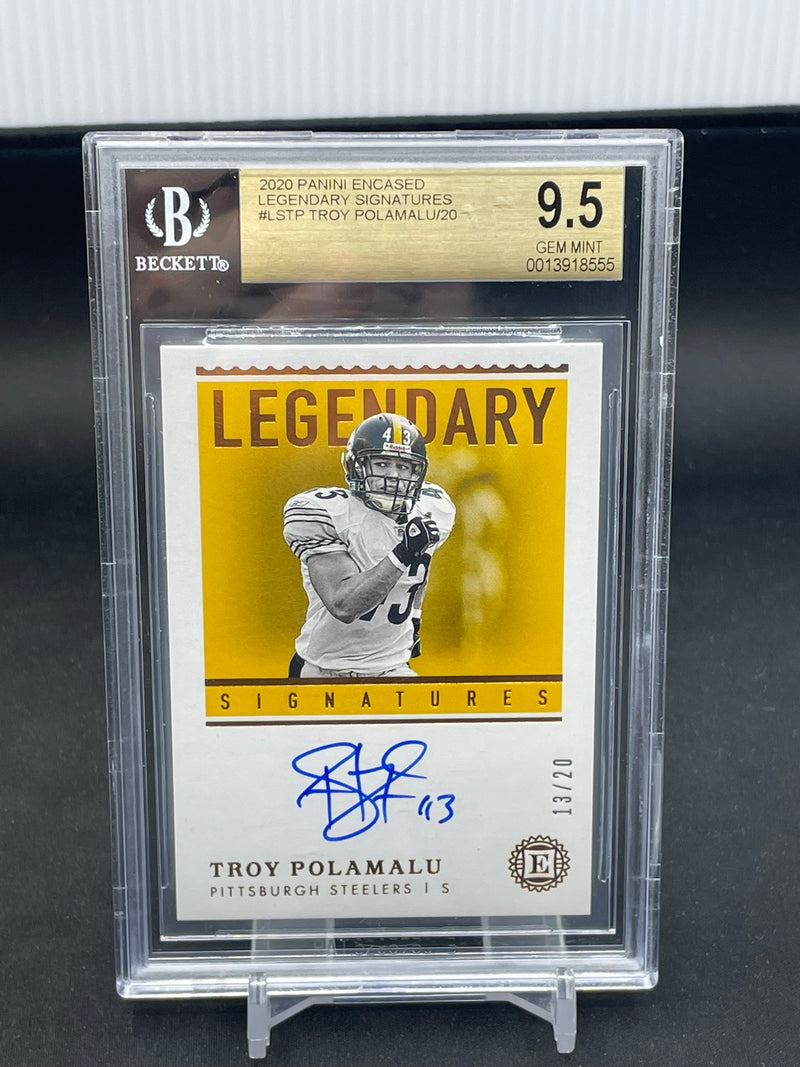2020 PANINI ENCASED - LEGENDARY SIGNATURES - T. POLAMAL - #LS-TP - #'D/20 - AUTOGRAPH - BGS 9.5 & 10