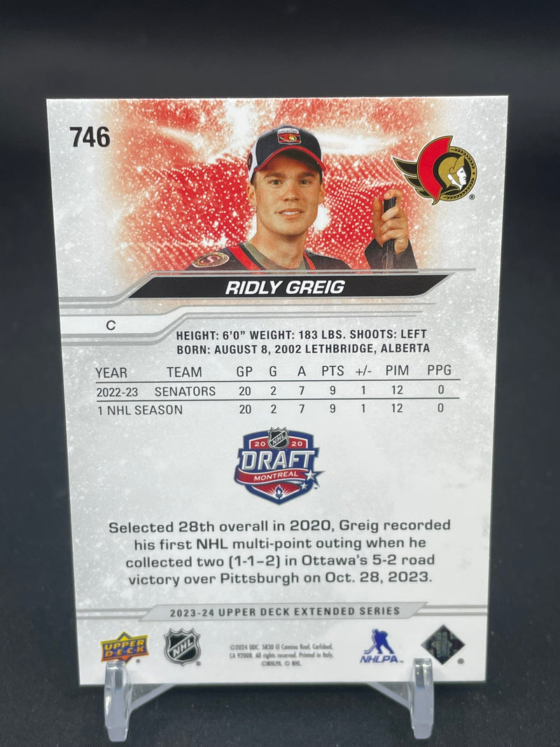 2023 UPPER DECK EXTENDED SERIES - 1ST ROUND ROOKIES - R. GREIG -