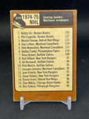1975 O-PEE-CHEE - 1974-75 SCORING LEADERS - B. ORR / P. ESPOSITO / M. DIONNE -