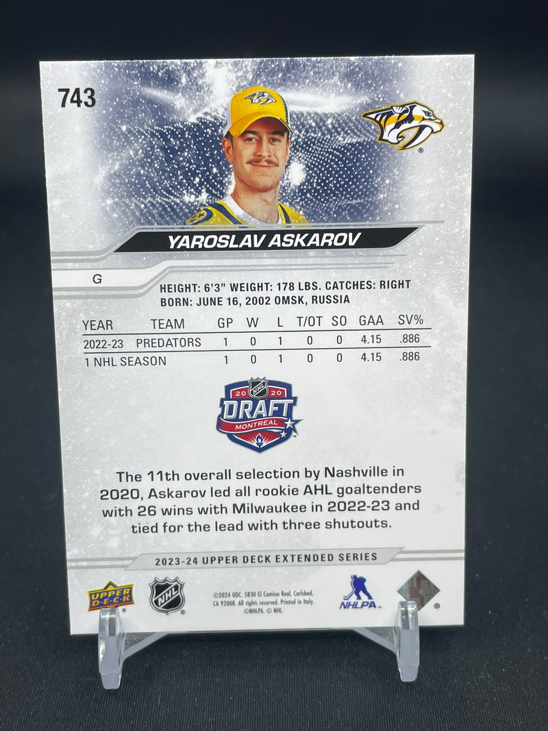 2023 UPPER DECK EXTENDED SERIES - 1ST ROUND ROOKIES - Y. ASKAROV -