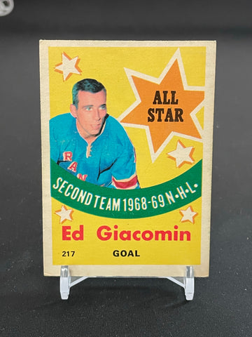 1969 O-PEE-CHEE - ALL STAR SECOND TEAM 1968-69 NHL - E. GIACOMIN - #217