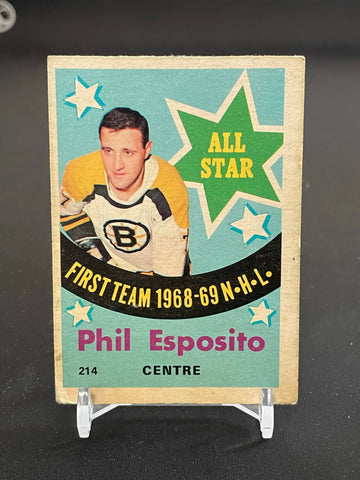 1969 O-PEE-CHEE - ALL STAR FIRST TEAM - P. ESPOSITO - #214