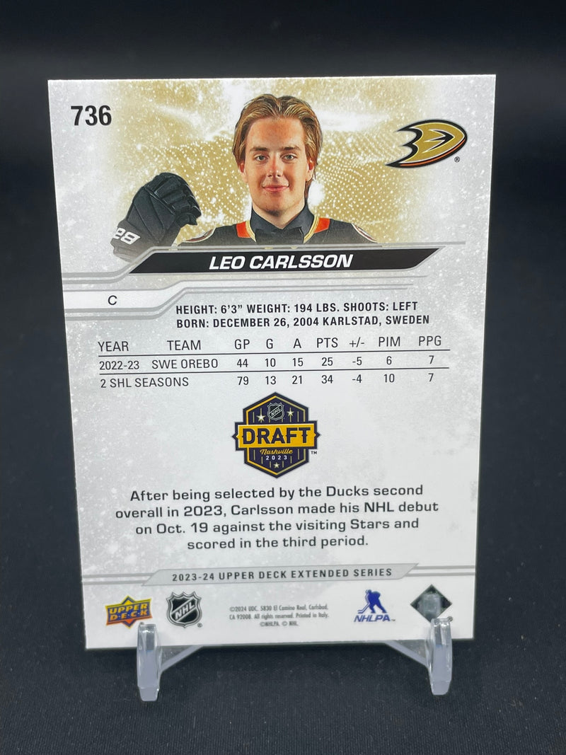 2023 UPPER DECK EXTENDED SERIES - 1ST ROUND ROOKIES - L. CARLSSON -