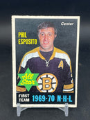 1970 O-PEE-CHEE - FIRST TEAM ALL STAR - P. ESPOSITO -
