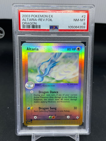 POKEMON - EX: DRAGON - ALTARIA - REVERSE HOLO - #2 - PSA 8