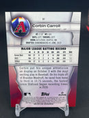 2023 TOPPS BOWMAN PLATINUM - AQUA ICE FOIL - C. CARROLL - #31 - #'D/250 - RC