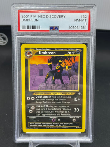POKEMON - NEO DISCOVERY - UMBREON - #31 - PSA 8
