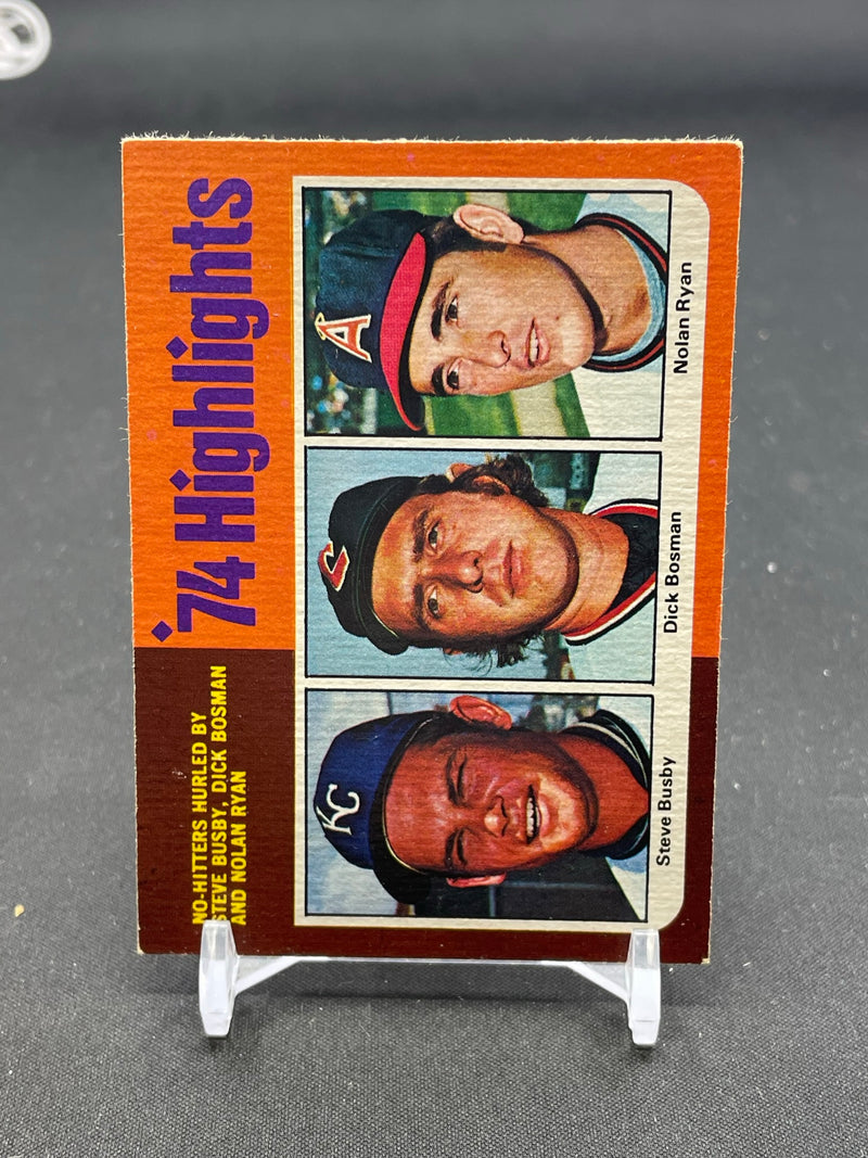 1975 BASEBALL - '74 HIGHLIGHTS - S. BUSBY / D. BOSMAN / N. RYAN -