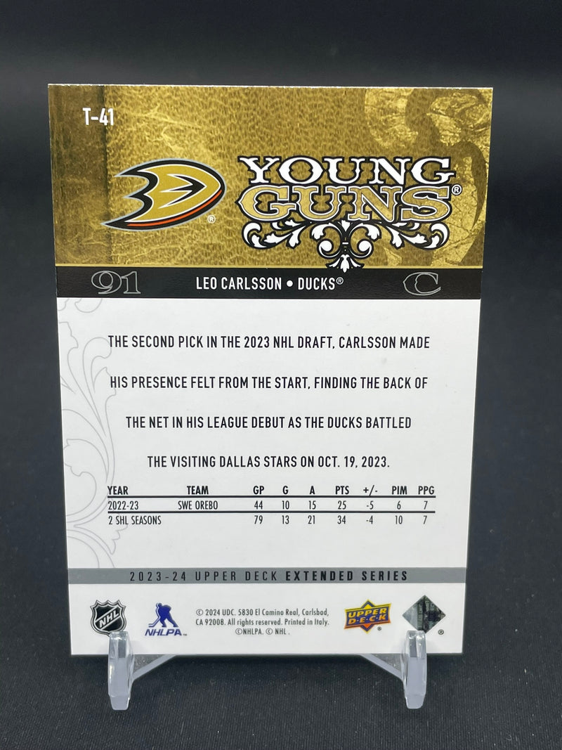 2023 UPPER DECK EXTENDED SERIES - TRIBUTE YOUNG GUNS - L. CARLSSON -