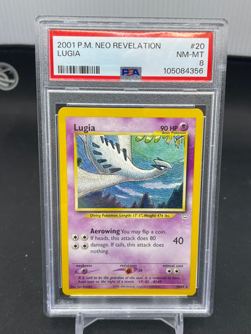 POKEMON - NEO REVELATION - LUGIA - #20 - PSA 8