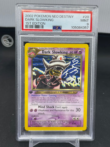 POKEMON - NEO DESTINY 1ST EDITION - DARK SLOWKING - #20 - PSA 9