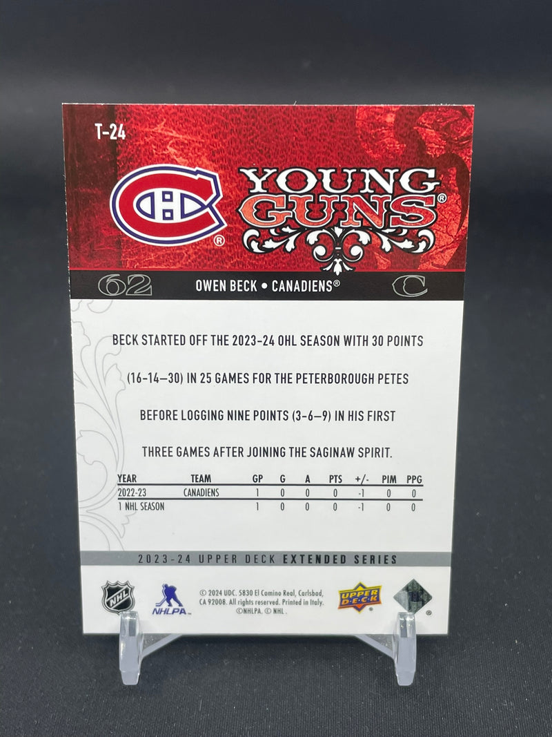 2023 UPPER DECK EXTENDED SERIES - TRIBUTE YOUNG GUNS - O. BECK -