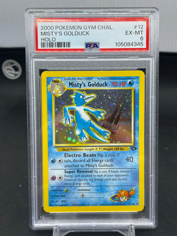 POKEMON - GYM CHALLENGE - MISTY'S GOLDUCK - HOLO - #12 - PSA 6
