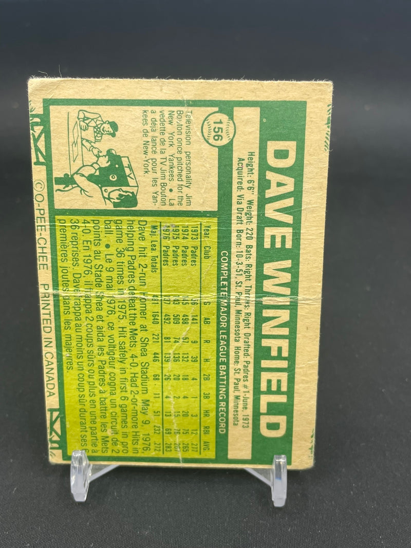 1977 O-PEE-CHEE - D. WINFIELD - 156