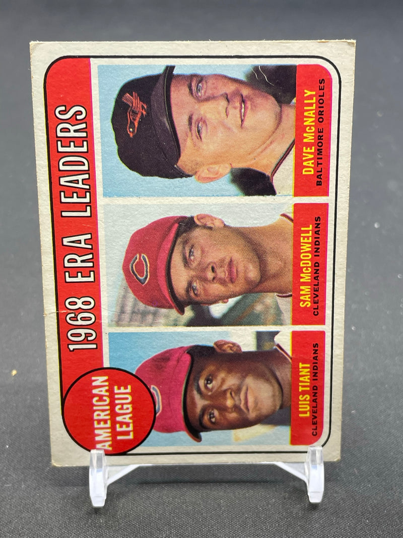 1969 TOPPS - 1968 ERA LEADERS - L. TIANT / S. MCDOWELL / D. MCNALLY -