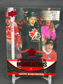 2023 UPPER DECK TEAM CANADA JUNIORS - ELECTRIC RED - PROSPECTUS MOMENTOUS - K. KORCHINSKI - #PM-13 - #'D/549