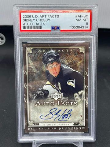2006 UPPER DECK ARTIFACTS - AUTO FACTS - S. CROSBY - #AF-SC - AUTOGRAPH - PSA 8