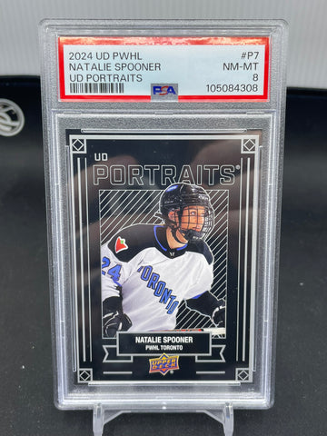 2024 UPPER DECK PWHL - UD PORTRAITS - N. SPOONER - #P7 - PSA 8