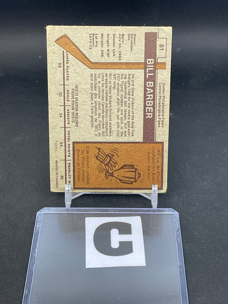 1973 O-PEE-CHEE - B. BARBER -