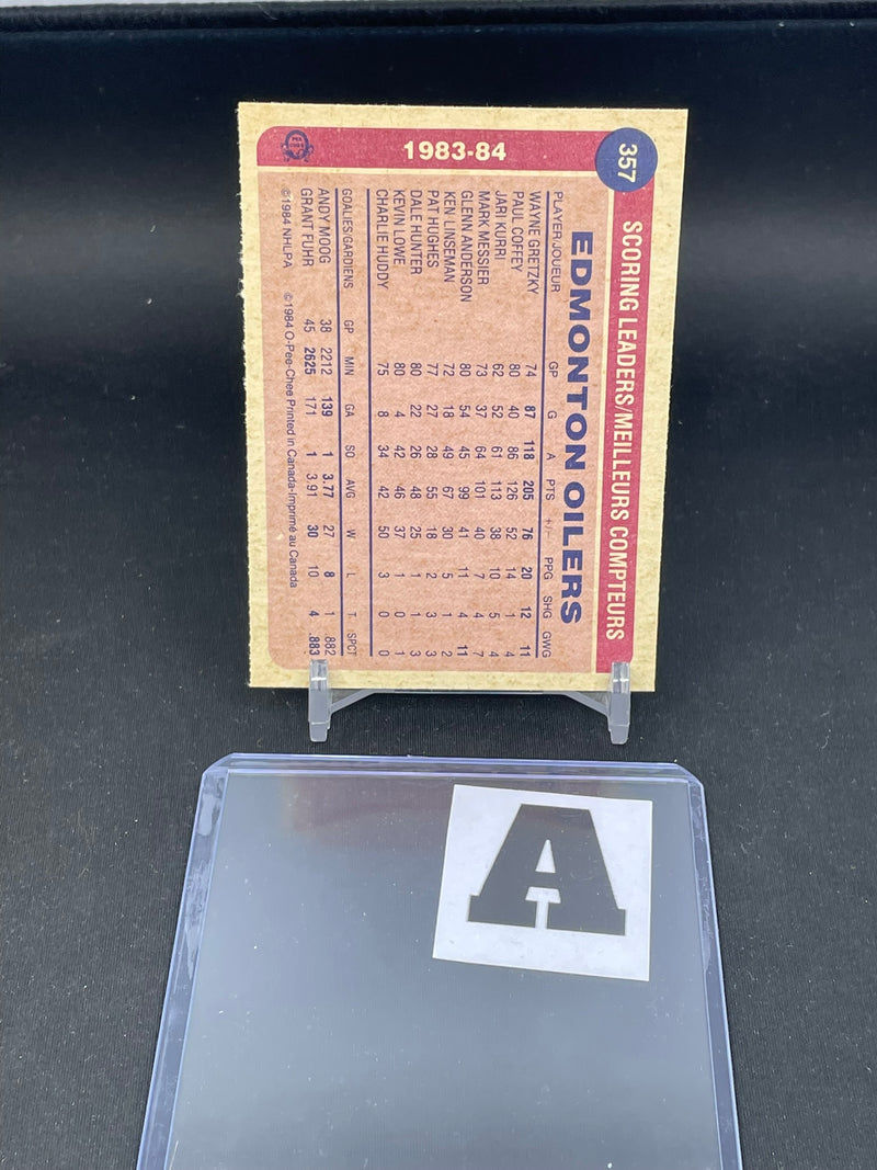 1984 O-PEE-CHEE - GOAL LEADER - W. GRETZKY -