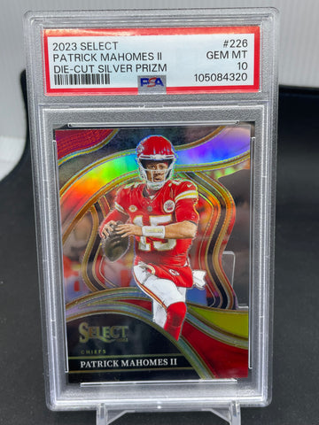 2023 PANINI SELECT - DIE-CUT SILVER PRIZM - P. MAHOMES II - #226 - PSA 10