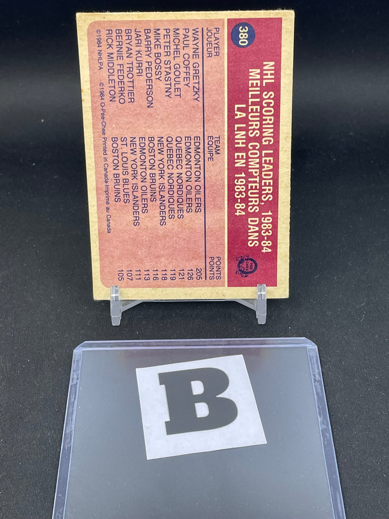 1984 O-PEE-CHEE - SCORING LEADER - W. GRETZKY -