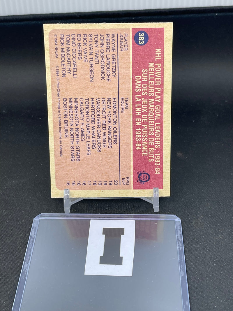 1984 O-PEE-CHEE - POWER PLAY GOAL LEADER  - W. GRETZKY -