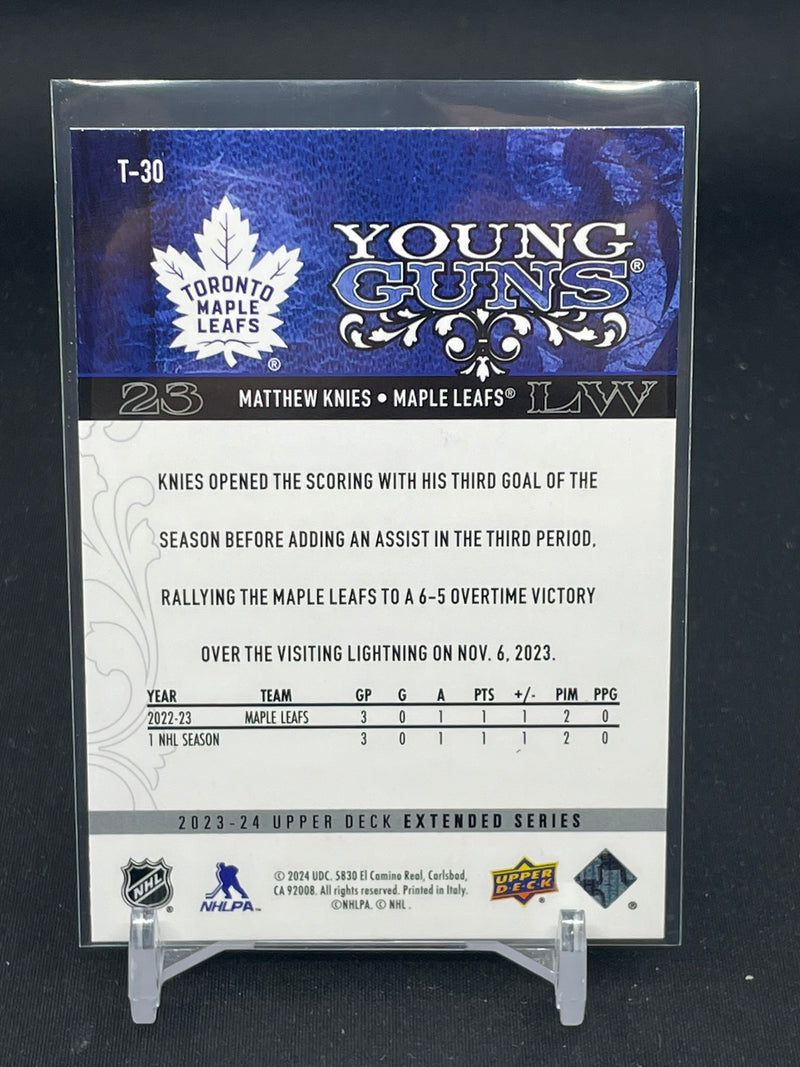 2023 UPPER DECK EXTENDED SERIES - TRIBUTE YOUNG GUNS - M. KNIES -