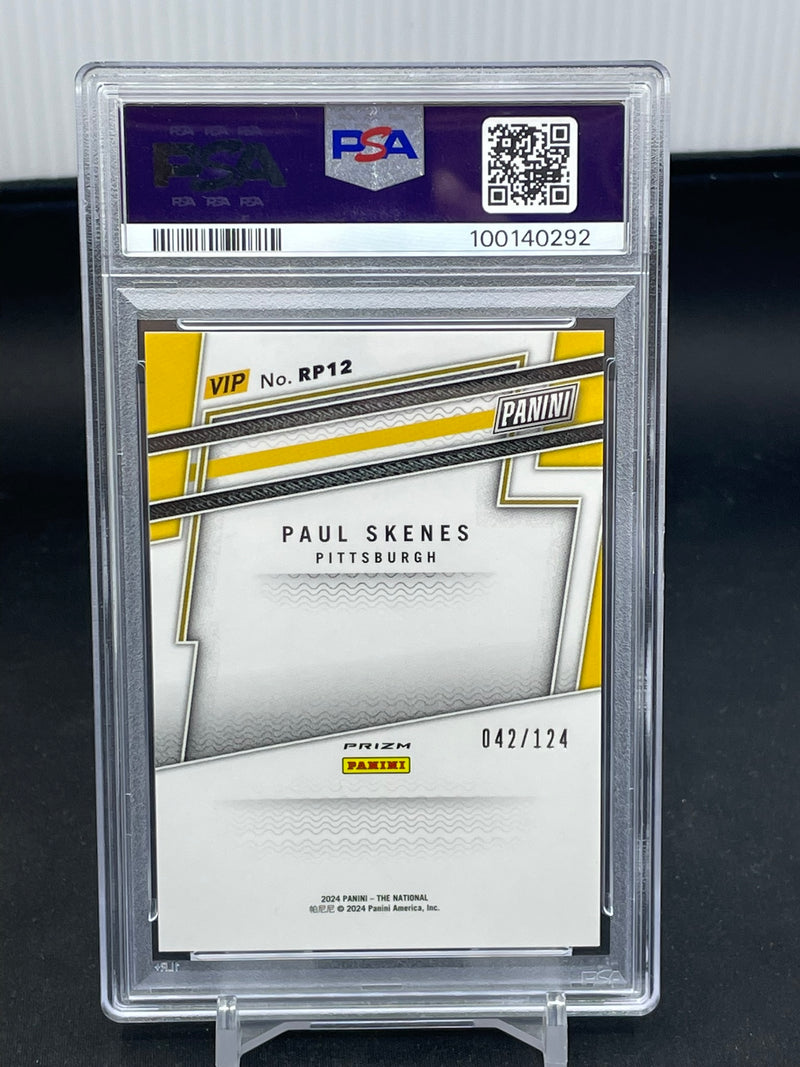 2024 PANINI NSCC VIP GOLD - BLUE SPARKLE - P. SKENES - #RP12 - #'D/124 - PSA 10 - RC