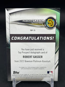 2022 TOPPS BOWMAN PLATINUM - PINK - R. GASSER - #TOP-15 - #'D/199 - AUTOGRAPH