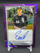 2024 TOPPS BOWMAN CHROME - PURPLE MOJO REFRACTOR - E. HERRERA - #BMA-EH - #'D/199 - AUTOGRAPH