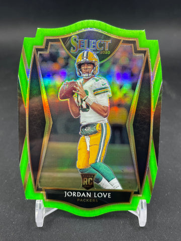 2020 PANINI SELECT - LIME GREEN PRIZM DIE-CUT - J. LOVE - #147 - RC