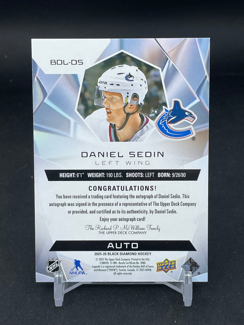 2025 UPPER DECK BLACK DIAMOND - DIAMOND LEGENDS - D. SEDIN - #BOL-DS - #'D/25 - AUTOGRAPH